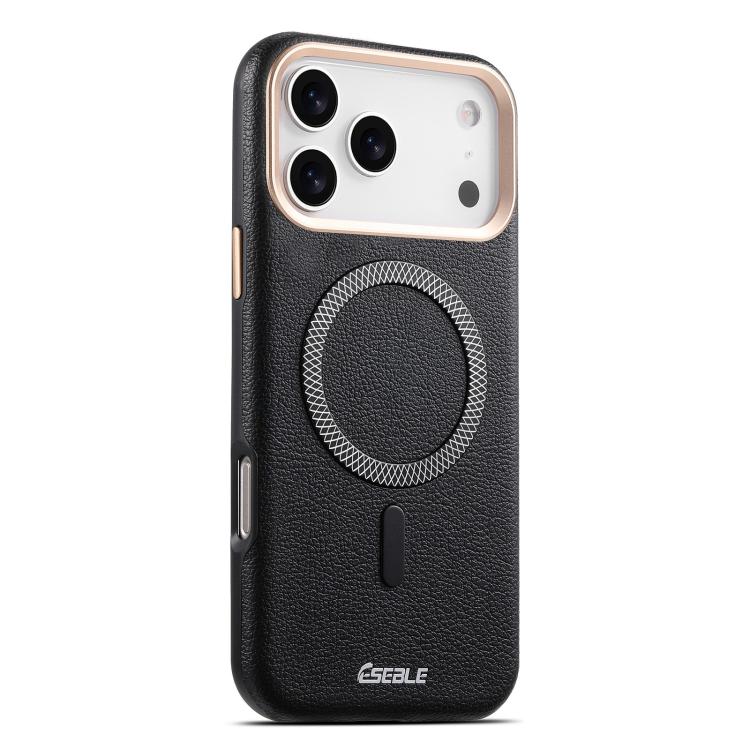 ESEBLE L2 Litchi Texture Metal Lens Magnetic Phone Case, For iPhone 17 Pro Max, For iPhone 17 Pro, For iPhone 17, For iPhone Air, For iPhone 16 Pro Max, For iPhone 16 Pro, For iPhone 16, For iPhone 15 Pro Max, For iPhone 15 Pro, For iPhone 15          ...