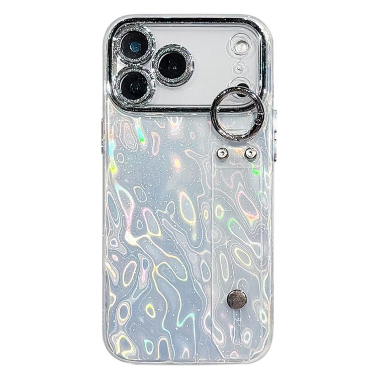 Plating Wrinkled Texture Wristband Holder TPU Phone Case with Lens Film, For iPhone 17 Pro Max, For iPhone 17 Pro, For iPhone 17, For iPhone Air, For iPhone 16 Pro Max, For iPhone 16 Pro, For iPhone 16 Plus, For iPhone 16, For iPhone 15 Pro Max        ...