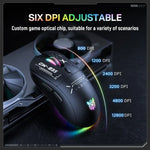 Rato Sem Fios ONIKUMA CW935 12800DPI 2.4GHz + BT + Com Fios Tri-modo RGB, CW935