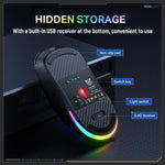 Rato Sem Fios ONIKUMA CW935 12800DPI 2.4GHz + BT + Com Fios Tri-modo RGB, CW935