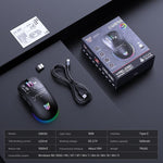 Rato Sem Fios ONIKUMA CW935 12800DPI 2.4GHz + BT + Com Fios Tri-modo RGB, CW935