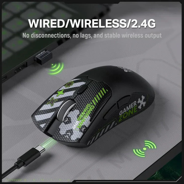 Rato Gaming ONIKUMA DM01 12800DPI 2.4GHz + BT + Com Fios Tri-modo, DM01