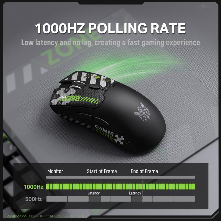 Rato Gaming ONIKUMA DM01 12800DPI 2.4GHz + BT + Com Fios Tri-modo, DM01