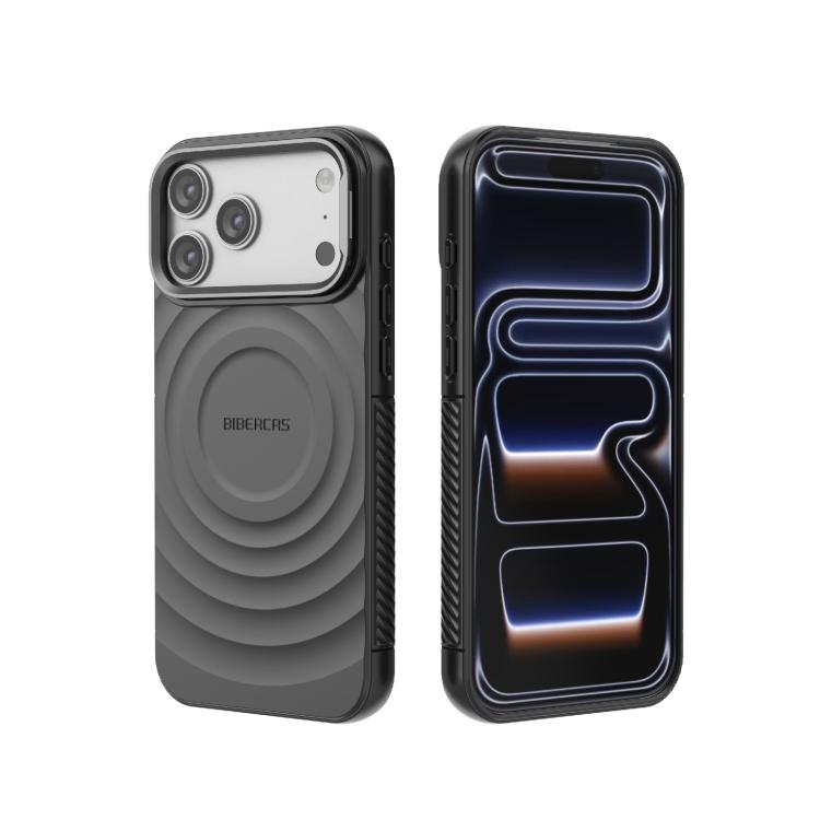 Capa de Telemóvel Magnética BIBERCAS em TPU com Textura Ondulada, Para iPhone 17 Pro Max