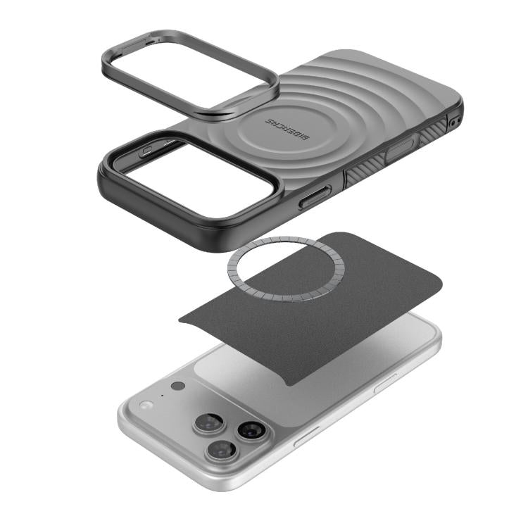 Capa de Telemóvel Magnética BIBERCAS em TPU com Textura Ondulada, Para iPhone 17 Pro Max