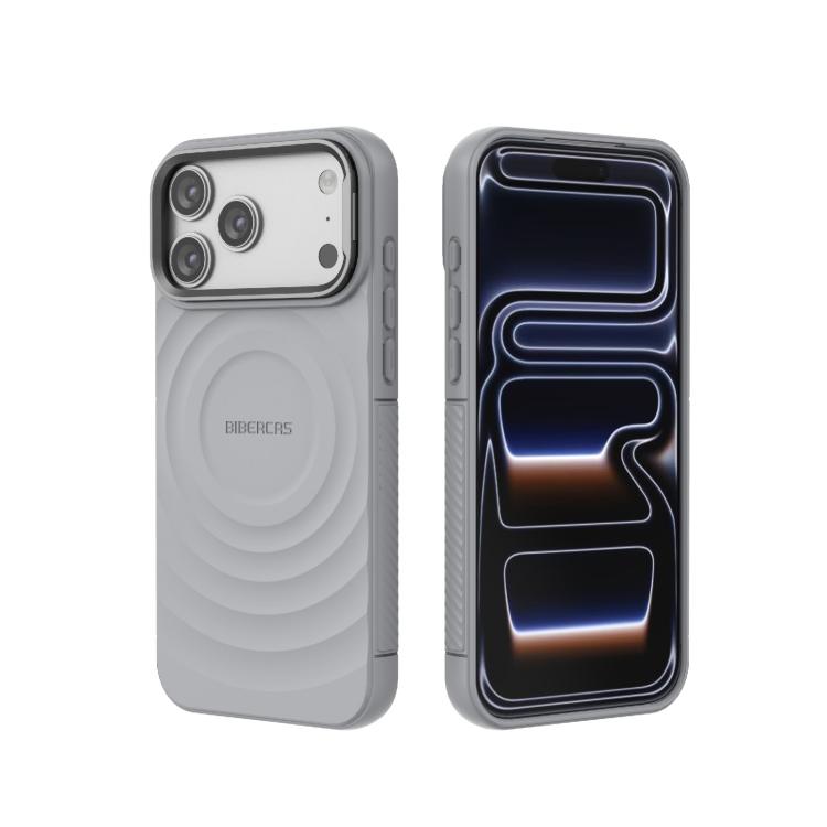 Capa de Telemóvel Magnética BIBERCAS em TPU com Textura Ondulada, Para iPhone 17 Pro Max