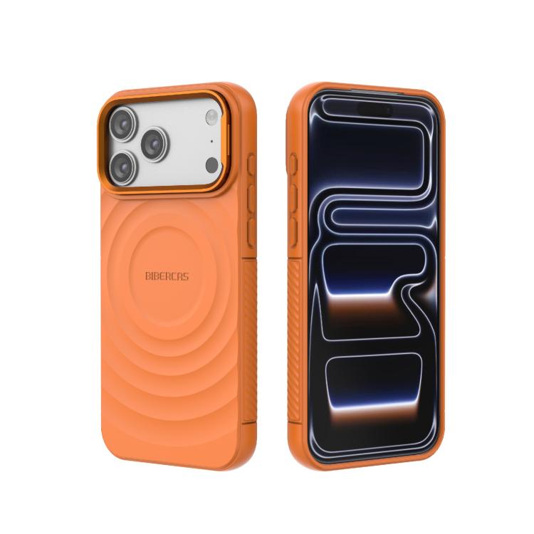 Capa de Telemóvel Magnética BIBERCAS em TPU com Textura Ondulada, Para iPhone 17 Pro Max