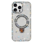 Capa de telemóvel IMD com suporte de pé e glitter de strass em ambos os lados, para iPhone 17 Pro Max, para iPhone 17 Pro, para iPhone 17, para iPhone Air, para iPhone 16 Pro Max, para iPhone 16 Pro, para iPhone 16 Plus, para iPhone 16