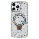 Capa de telemóvel IMD com suporte de pé e glitter de strass em ambos os lados, para iPhone 17 Pro Max, para iPhone 17 Pro, para iPhone 17, para iPhone Air, para iPhone 16 Pro Max, para iPhone 16 Pro, para iPhone 16 Plus, para iPhone 16