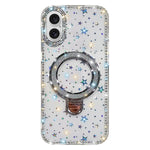 Capa de telemóvel IMD com suporte de pé e glitter de strass em ambos os lados, para iPhone 17 Pro Max, para iPhone 17 Pro, para iPhone 17, para iPhone Air, para iPhone 16 Pro Max, para iPhone 16 Pro, para iPhone 16 Plus, para iPhone 16