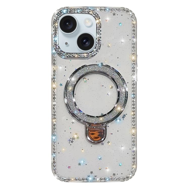 Capa de telemóvel IMD com suporte de pé e glitter de strass em ambos os lados, para iPhone 15 Pro Max, para iPhone 15 Pro, para iPhone 15, para iPhone 14, para iPhone 14 Pro, para iPhone 14 Pro Max, para iPhone 13 Pro Max, para iPhone 13 Pro