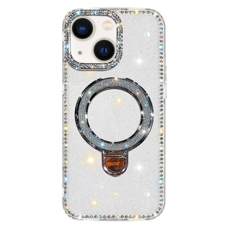 Capa de telemóvel IMD com suporte de pé e glitter de strass em ambos os lados, para iPhone 15 Pro Max, para iPhone 15 Pro, para iPhone 15, para iPhone 14, para iPhone 14 Pro, para iPhone 14 Pro Max, para iPhone 13 Pro Max, para iPhone 13 Pro