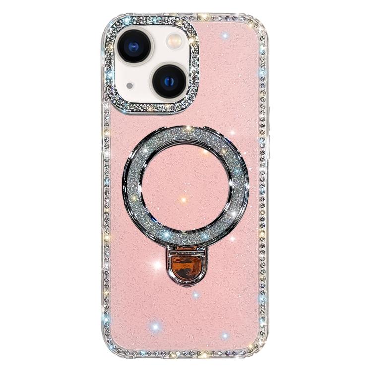 Capa de telemóvel IMD com suporte de pé e glitter de strass em ambos os lados, para iPhone 15 Pro Max, para iPhone 15 Pro, para iPhone 15, para iPhone 14, para iPhone 14 Pro, para iPhone 14 Pro Max, para iPhone 13 Pro Max, para iPhone 13 Pro