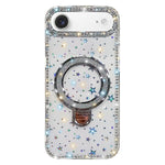 Capa de telemóvel IMD com suporte de pé e glitter de strass em ambos os lados, para iPhone 17 Pro Max, para iPhone 17 Pro, para iPhone 17, para iPhone Air, para iPhone 16 Pro Max, para iPhone 16 Pro, para iPhone 16 Plus, para iPhone 16