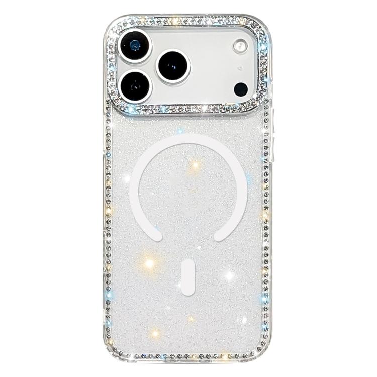 Capa de telemóvel magnética híbrida IMD PC TPU com strass em ambos os lados, Para iPhone 17 Pro Max, Para iPhone 17 Pro, Para iPhone 17, Para iPhone Air, Para iPhone 16 Pro Max, Para iPhone 16 Pro, Para iPhone 16 Plus, Para iPhone 16