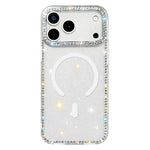 Capa de telemóvel magnética híbrida IMD PC TPU com strass em ambos os lados, Para iPhone 17 Pro Max, Para iPhone 17 Pro, Para iPhone 17, Para iPhone Air, Para iPhone 16 Pro Max, Para iPhone 16 Pro, Para iPhone 16 Plus, Para iPhone 16