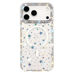 Capa de telemóvel magnética híbrida IMD PC TPU com strass em ambos os lados, Para iPhone 17 Pro Max, Para iPhone 17 Pro, Para iPhone 17, Para iPhone Air, Para iPhone 16 Pro Max, Para iPhone 16 Pro, Para iPhone 16 Plus, Para iPhone 16