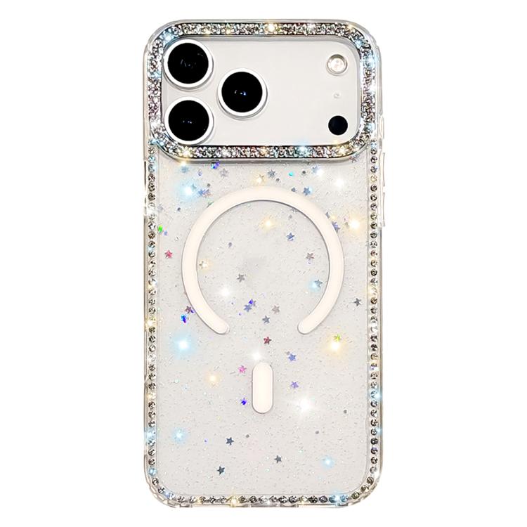 Capa de telemóvel magnética híbrida IMD PC TPU com strass em ambos os lados, Para iPhone 17 Pro Max, Para iPhone 17 Pro, Para iPhone 17, Para iPhone Air, Para iPhone 16 Pro Max, Para iPhone 16 Pro, Para iPhone 16 Plus, Para iPhone 16