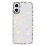 Capa de telemóvel magnética híbrida IMD PC TPU com strass em ambos os lados, Para iPhone 17 Pro Max, Para iPhone 17 Pro, Para iPhone 17, Para iPhone Air, Para iPhone 16 Pro Max, Para iPhone 16 Pro, Para iPhone 16 Plus, Para iPhone 16