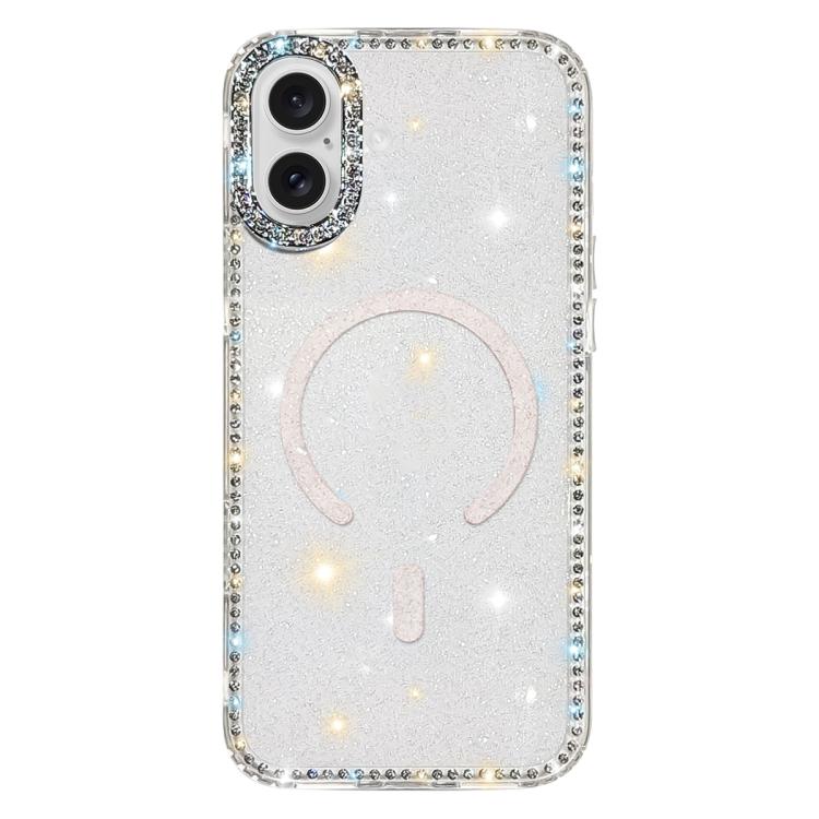 Capa de telemóvel magnética híbrida IMD PC TPU com strass em ambos os lados, Para iPhone 17 Pro Max, Para iPhone 17 Pro, Para iPhone 17, Para iPhone Air, Para iPhone 16 Pro Max, Para iPhone 16 Pro, Para iPhone 16 Plus, Para iPhone 16