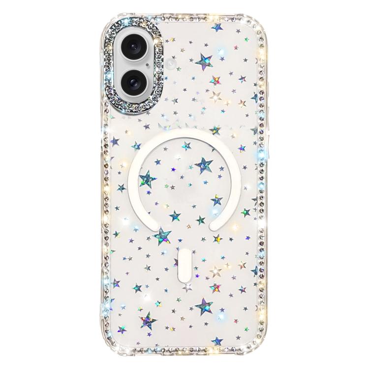 Capa de telemóvel magnética híbrida IMD PC TPU com strass em ambos os lados, Para iPhone 17 Pro Max, Para iPhone 17 Pro, Para iPhone 17, Para iPhone Air, Para iPhone 16 Pro Max, Para iPhone 16 Pro, Para iPhone 16 Plus, Para iPhone 16