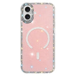 Capa de telemóvel magnética híbrida IMD PC TPU com strass em ambos os lados, Para iPhone 17 Pro Max, Para iPhone 17 Pro, Para iPhone 17, Para iPhone Air, Para iPhone 16 Pro Max, Para iPhone 16 Pro, Para iPhone 16 Plus, Para iPhone 16