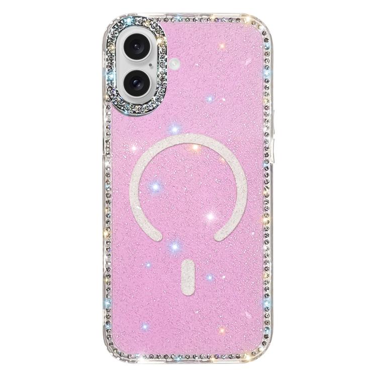 Capa de telemóvel magnética híbrida IMD PC TPU com strass em ambos os lados, Para iPhone 17 Pro Max, Para iPhone 17 Pro, Para iPhone 17, Para iPhone Air, Para iPhone 16 Pro Max, Para iPhone 16 Pro, Para iPhone 16 Plus, Para iPhone 16
