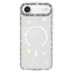Capa de telemóvel magnética híbrida IMD PC TPU com strass em ambos os lados, Para iPhone 17 Pro Max, Para iPhone 17 Pro, Para iPhone 17, Para iPhone Air, Para iPhone 16 Pro Max, Para iPhone 16 Pro, Para iPhone 16 Plus, Para iPhone 16
