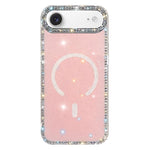 Capa de telemóvel magnética híbrida IMD PC TPU com strass em ambos os lados, Para iPhone 17 Pro Max, Para iPhone 17 Pro, Para iPhone 17, Para iPhone Air, Para iPhone 16 Pro Max, Para iPhone 16 Pro, Para iPhone 16 Plus, Para iPhone 16
