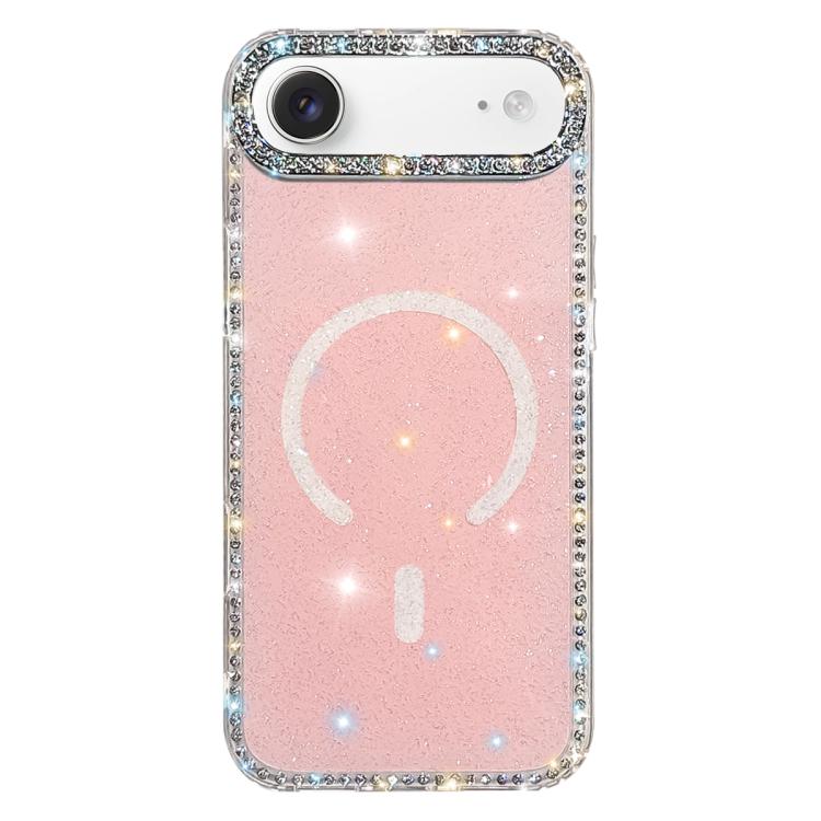 Capa de telemóvel magnética híbrida IMD PC TPU com strass em ambos os lados, Para iPhone 17 Pro Max, Para iPhone 17 Pro, Para iPhone 17, Para iPhone Air, Para iPhone 16 Pro Max, Para iPhone 16 Pro, Para iPhone 16 Plus, Para iPhone 16