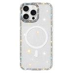 Capa de telemóvel magnética híbrida IMD PC TPU com strass em ambos os lados, Para iPhone 17 Pro Max, Para iPhone 17 Pro, Para iPhone 17, Para iPhone Air, Para iPhone 16 Pro Max, Para iPhone 16 Pro, Para iPhone 16 Plus, Para iPhone 16