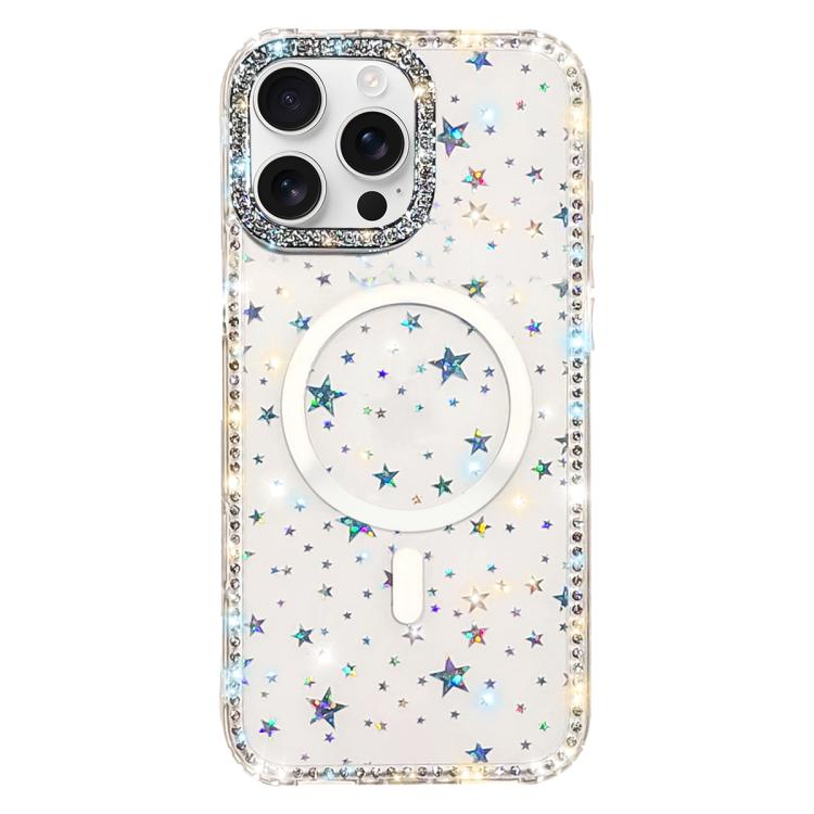 Capa de telemóvel magnética híbrida IMD PC TPU com strass em ambos os lados, Para iPhone 17 Pro Max, Para iPhone 17 Pro, Para iPhone 17, Para iPhone Air, Para iPhone 16 Pro Max, Para iPhone 16 Pro, Para iPhone 16 Plus, Para iPhone 16