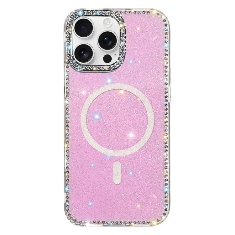Capa de telemóvel magnética híbrida IMD PC TPU com strass em ambos os lados, Para iPhone 17 Pro Max, Para iPhone 17 Pro, Para iPhone 17, Para iPhone Air, Para iPhone 16 Pro Max, Para iPhone 16 Pro, Para iPhone 16 Plus, Para iPhone 16