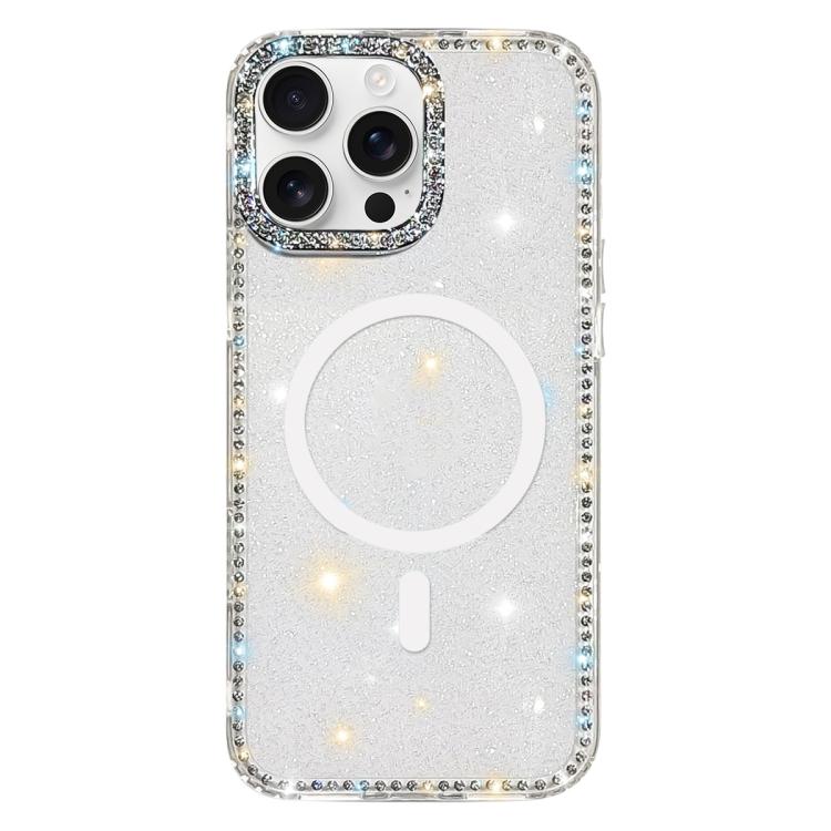 Capa de telemóvel magnética híbrida IMD PC TPU com strass em ambos os lados, Para iPhone 17 Pro Max, Para iPhone 17 Pro, Para iPhone 17, Para iPhone Air, Para iPhone 16 Pro Max, Para iPhone 16 Pro, Para iPhone 16 Plus, Para iPhone 16