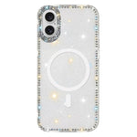 Capa de telemóvel magnética híbrida IMD PC TPU com strass em ambos os lados, Para iPhone 17 Pro Max, Para iPhone 17 Pro, Para iPhone 17, Para iPhone Air, Para iPhone 16 Pro Max, Para iPhone 16 Pro, Para iPhone 16 Plus, Para iPhone 16