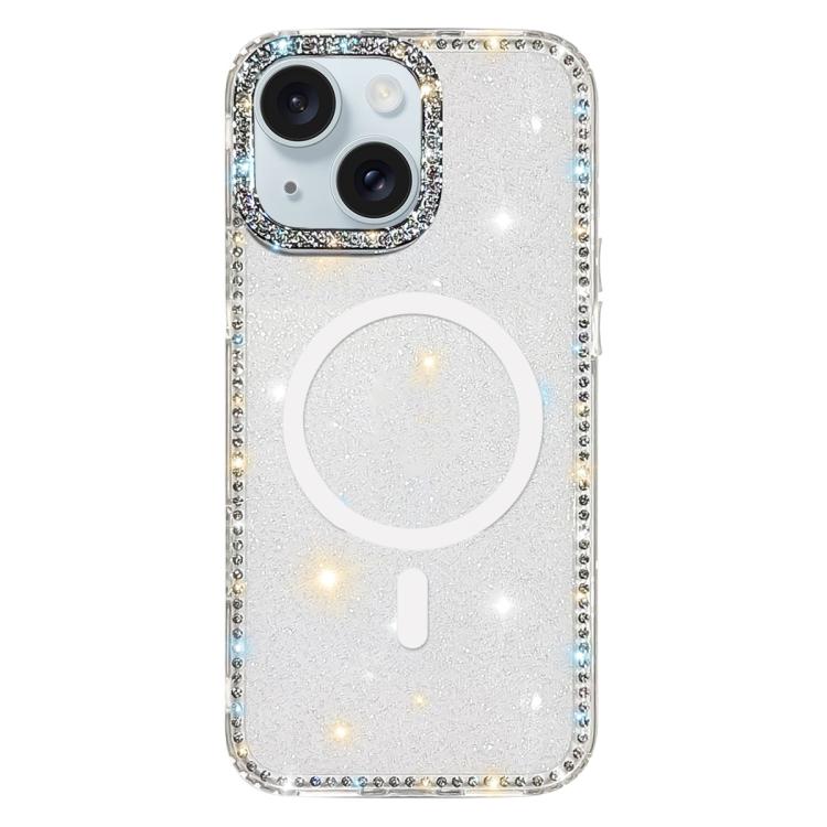 Capa de telemóvel magnética híbrida IMD PC TPU com strass em ambos os lados, Para iPhone 15 Pro Max, Para iPhone 15 Pro, Para iPhone 15, Para iPhone 14, Para iPhone 14 Pro, Para iPhone 14 Pro Max, Para iPhone 13 Pro Max, Para iPhone 13 Pro