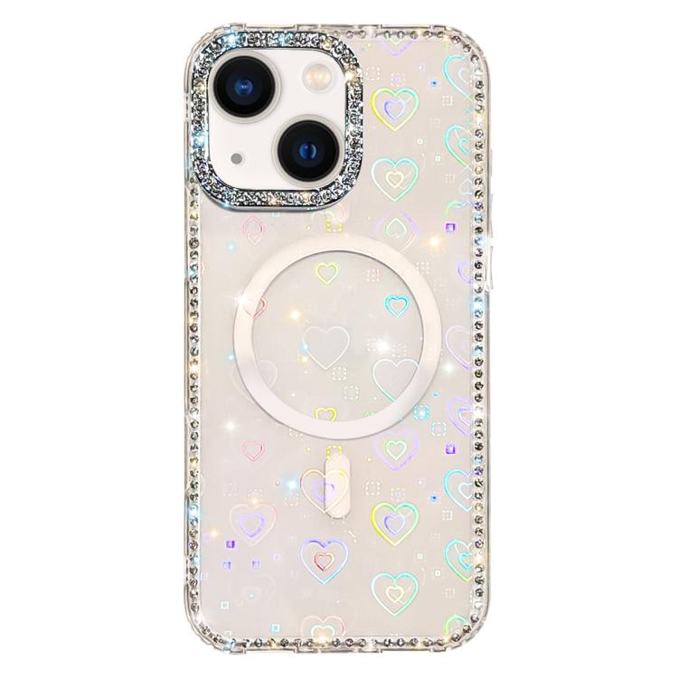 Capa de telemóvel magnética híbrida IMD PC TPU com strass em ambos os lados, Para iPhone 15 Pro Max, Para iPhone 15 Pro, Para iPhone 15, Para iPhone 14, Para iPhone 14 Pro, Para iPhone 14 Pro Max, Para iPhone 13 Pro Max, Para iPhone 13 Pro