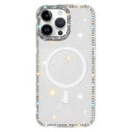 Capa de telemóvel magnética híbrida IMD PC TPU com strass em ambos os lados, Para iPhone 15 Pro Max, Para iPhone 15 Pro, Para iPhone 15, Para iPhone 14, Para iPhone 14 Pro, Para iPhone 14 Pro Max, Para iPhone 13 Pro Max, Para iPhone 13 Pro