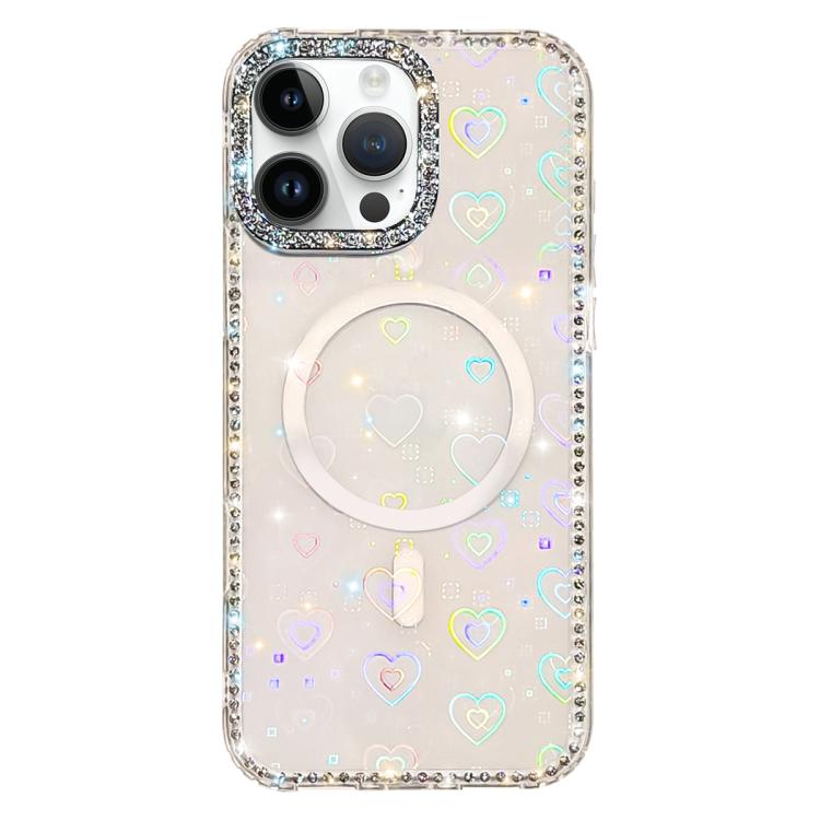 Capa de telemóvel magnética híbrida IMD PC TPU com strass em ambos os lados, Para iPhone 15 Pro Max, Para iPhone 15 Pro, Para iPhone 15, Para iPhone 14, Para iPhone 14 Pro, Para iPhone 14 Pro Max, Para iPhone 13 Pro Max, Para iPhone 13 Pro