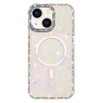 Capa de telemóvel magnética híbrida IMD PC TPU com strass em ambos os lados, para iPhone 13