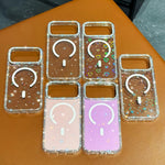 Capa de telemóvel magnética híbrida IMD PC TPU com strass em ambos os lados, Para iPhone 17 Pro Max, Para iPhone 17 Pro, Para iPhone 17, Para iPhone Air, Para iPhone 16 Pro Max, Para iPhone 16 Pro, Para iPhone 16 Plus, Para iPhone 16