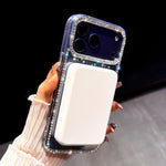 Capa de telemóvel magnética híbrida IMD PC TPU com strass em ambos os lados, Para iPhone 17 Pro Max, Para iPhone 17 Pro, Para iPhone 17, Para iPhone Air, Para iPhone 16 Pro Max, Para iPhone 16 Pro, Para iPhone 16 Plus, Para iPhone 16