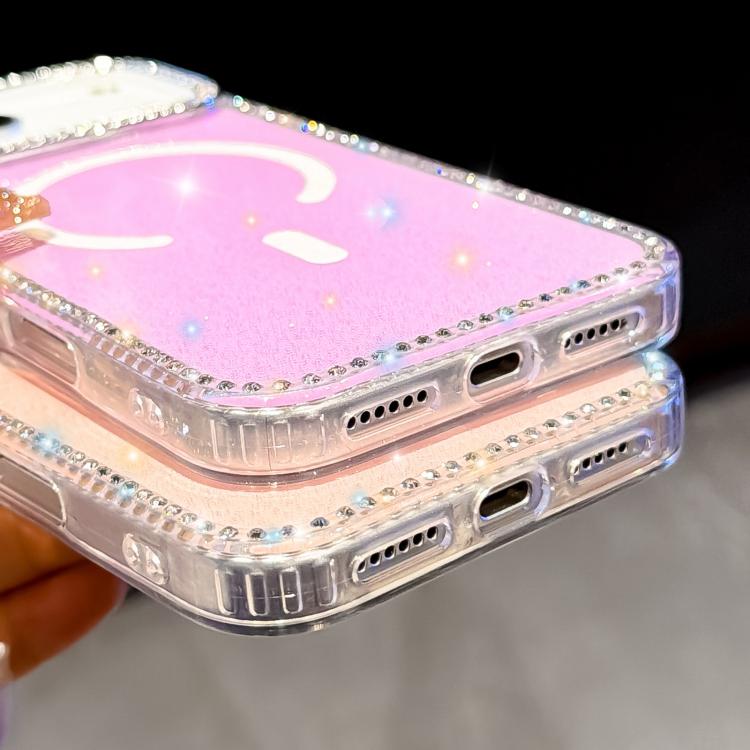 Capa de telemóvel magnética híbrida IMD PC TPU com strass em ambos os lados, Para iPhone 17 Pro Max, Para iPhone 17 Pro, Para iPhone 17, Para iPhone Air, Para iPhone 16 Pro Max, Para iPhone 16 Pro, Para iPhone 16 Plus, Para iPhone 16