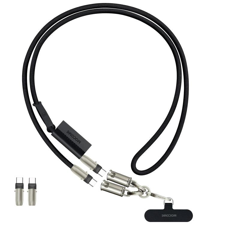 MOCOME W3 Cabo de Carregamento Multifuncional Type-C para Type-C com Correia Ajustável para Telefone em Tira Cruzada