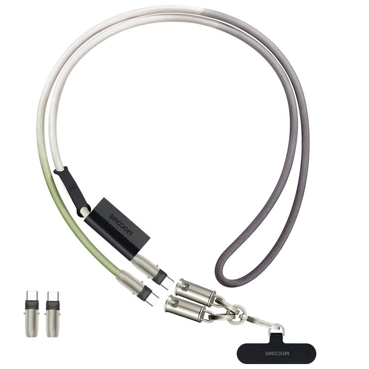 MOCOME W3 Cabo de Carregamento Multifuncional Type-C para Type-C com Correia Ajustável para Telefone em Tira Cruzada