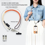 MOCOME W3 Cabo de Carregamento Multifuncional Type-C para Type-C com Correia Ajustável para Telefone em Tira Cruzada