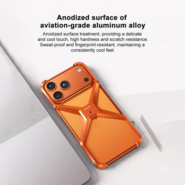 Capa de telemóvel metálica sem moldura em forma de X, Para iPhone 17 Pro Max, Para iPhone 17 Pro