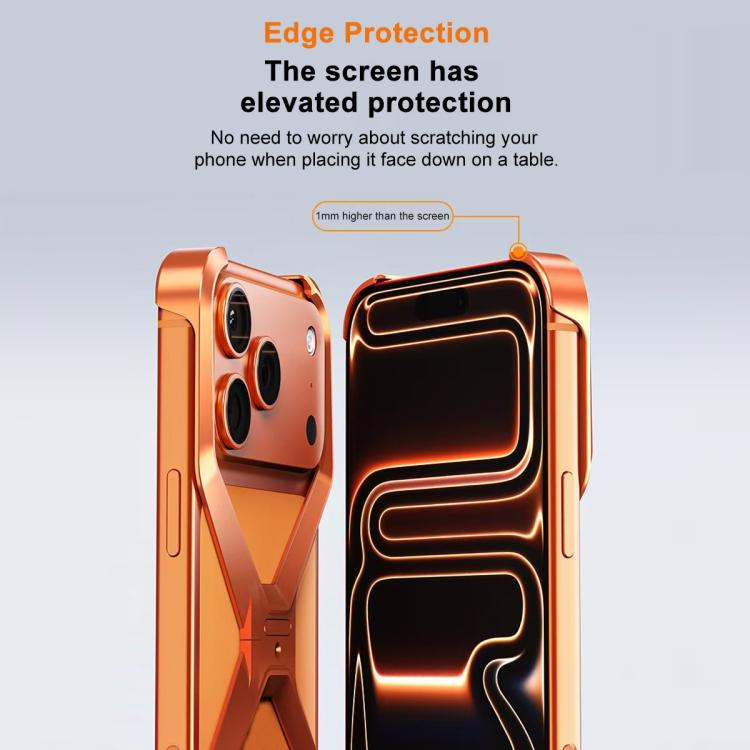Capa de telemóvel metálica sem moldura em forma de X, Para iPhone 17 Pro Max, Para iPhone 17 Pro