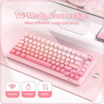 ONIKUMA MT707 Teclado Gaming Mecânico RGB com 82 Teclas e Tri-modo