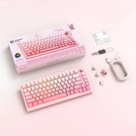 ONIKUMA MT707 Teclado Gaming Mecânico RGB com 82 Teclas e Tri-modo